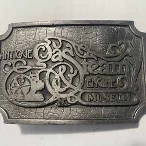 Antique Steam Engine Museum Silver Plaque